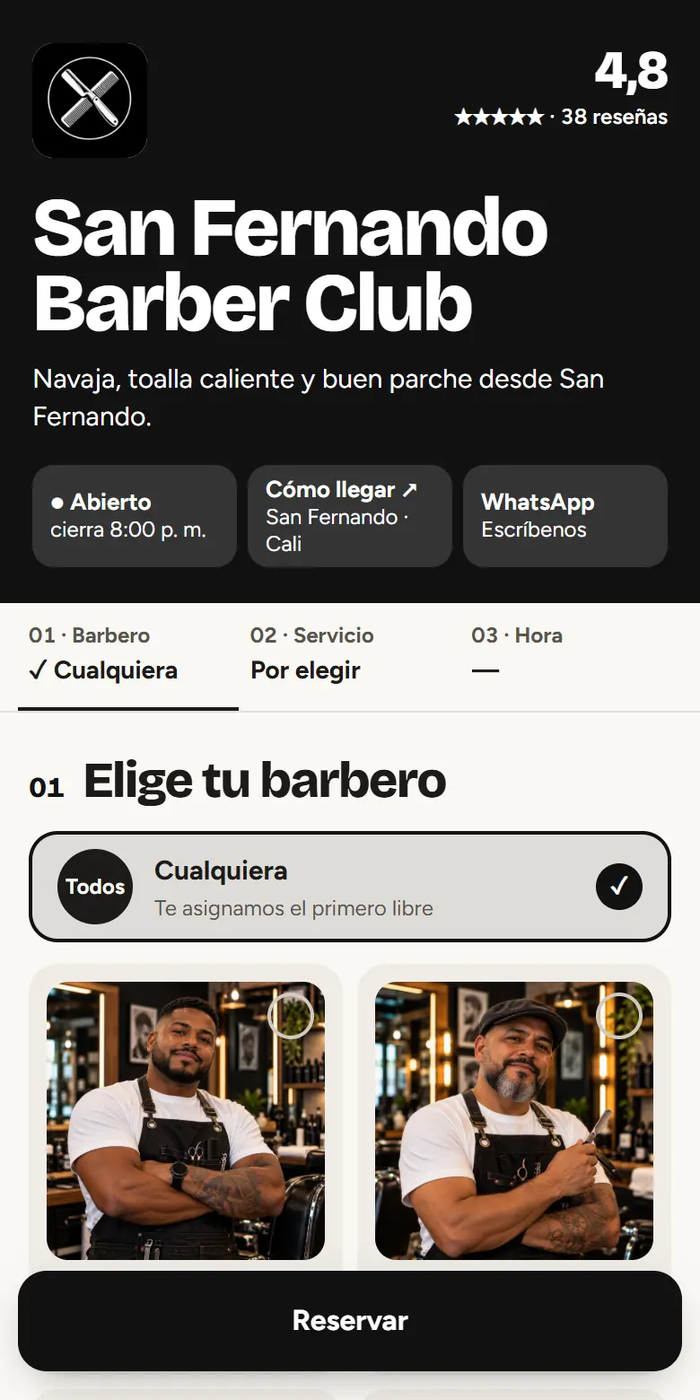 Tienda de ejemplo con la plantilla Club